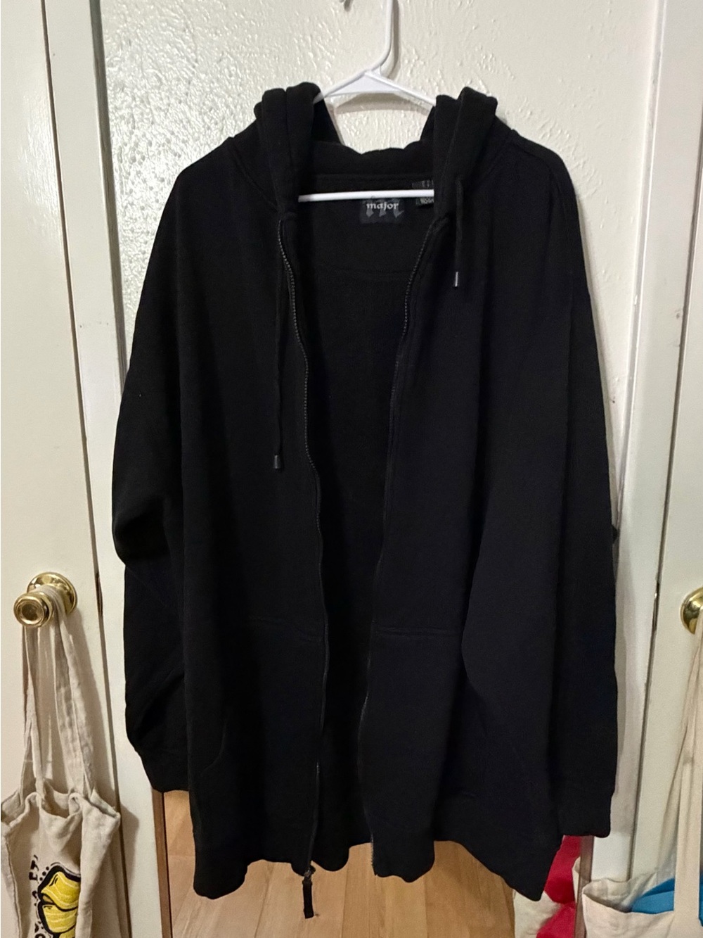 Black Full-Zip Hoodie Sweater for Men